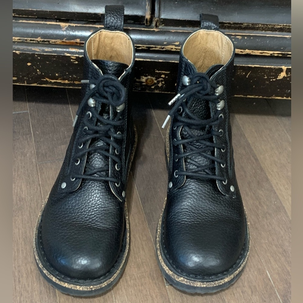 birkenstock black leather boots